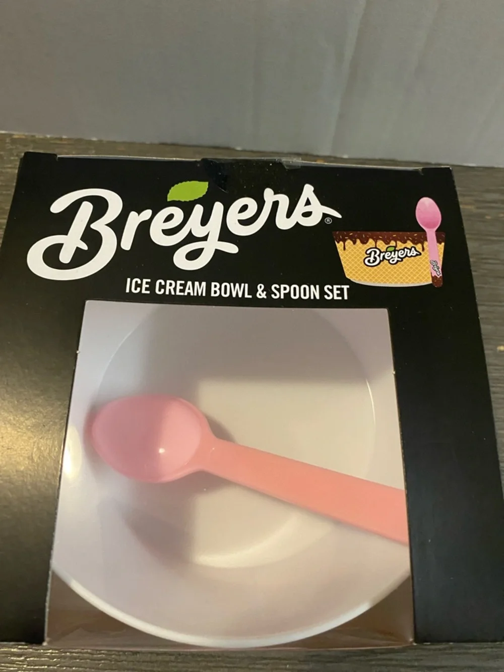 Breyers Ice Cream Bowl & Spoon Set — Set of 2)
